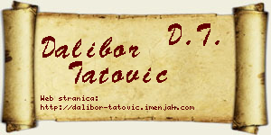 Dalibor Tatović vizit kartica